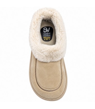 ZAPATILLA CASA SALVI CERRADA SUAPEL 24L-002 TOSTADO