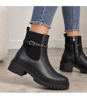 BOTIN ELASTICO PLANO DHS31955 NEGRO