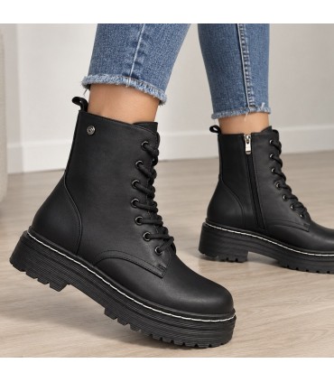 BOTIN MILITAR PLATAFORMA DNG DZS31985 NEGRO