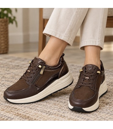 ZAPATILLA AMARPIES CREMALLERA AXQ31023 MARRON