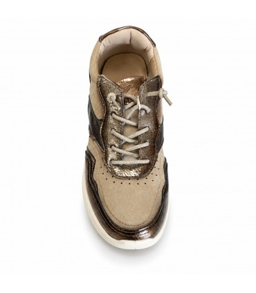 ZAPATILLA AMARPIES COMODA AMD31056 COMBI TAUPE