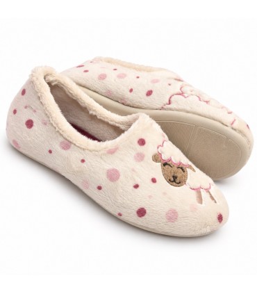 ZAPATILLA CASA CERRADA CABRERA OVEJA 3244 MARFIL