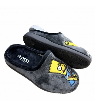 ZAPATILLA FLOSSY BART Y HOMER SIMPSON 27-241 GRIS