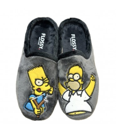 ZAPATILLA FLOSSY BART Y HOMER SIMPSON 27-241 GRIS