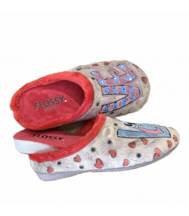 ZAPATILLA FLOSSY STITCH LOVE 8-54 NIEBLA