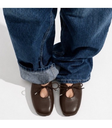 ZAPATO PLANO NUDO P157 CHOCOLATE