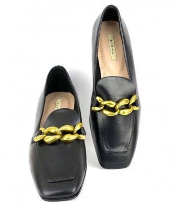 MOCASIN CADENA C1131 NEGRO