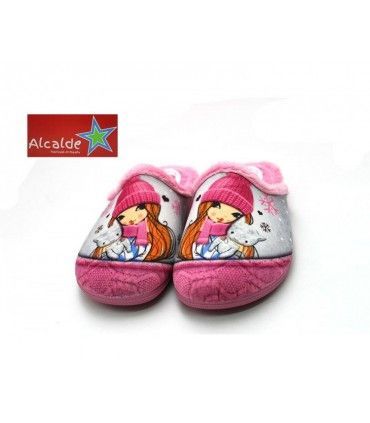 ZAPATILLA CASA DIBUJO 6055 ROSA