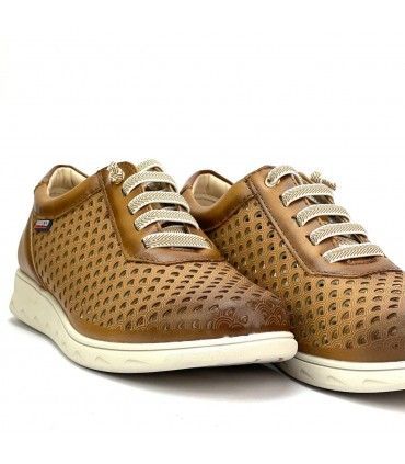 ZAPATO PLANO CALADO VR2 501 CUERO