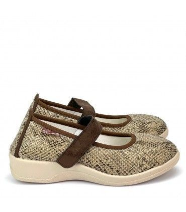 ZAPATILLA PERCLA 18408 REJILLA SOFIA BEIG