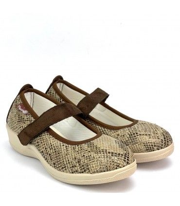 ZAPATILLA PERCLA 18408 REJILLA SOFIA BEIG