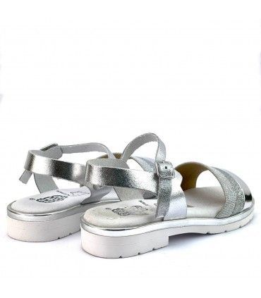 SANDALIA CRECENDO 1532 METALIZADA PLATA