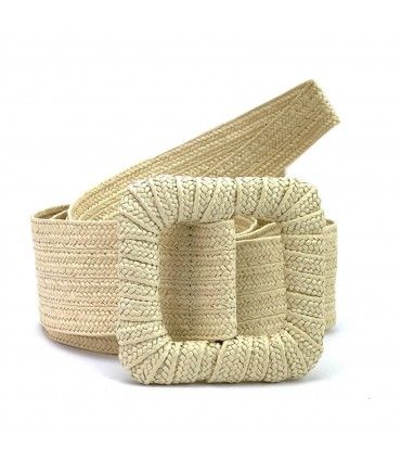 CINTURÓN RAFIA TX602 BEIGE