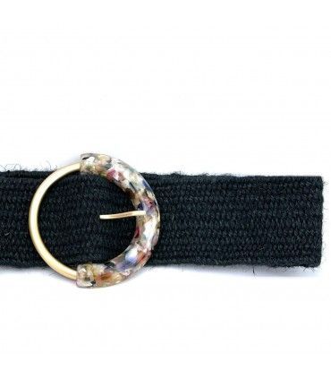 CINTURÓN RAFIA BTST13833 NEGRO