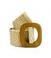 CINTURON RAFIA TX619 BEIGE