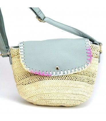 BANDOLERA RAFIA COLORES NYP80390 AZUL