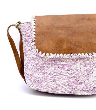 BANDOLERA RAFIA NBNV4407 MORADO