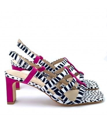SANDALIA CEBRA Y FUCSIA AZAREY 459F111