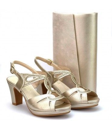 SANDALIA PRESTIGIO PEDRERIA C-310 TAUPE