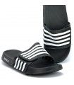 CHANCLA NICOBOCO VELCRO RAYAS GOOD NEGRO 36-014